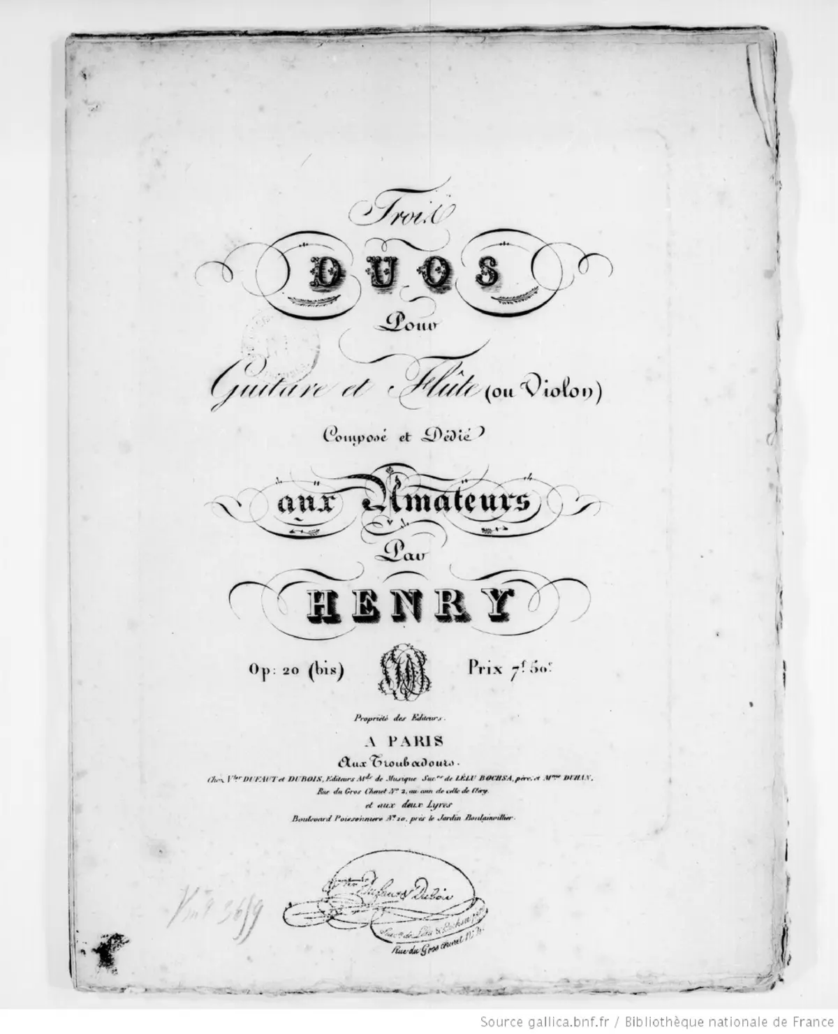 3 Duos pour Guitare et Flute (ou Violon) - Page 1