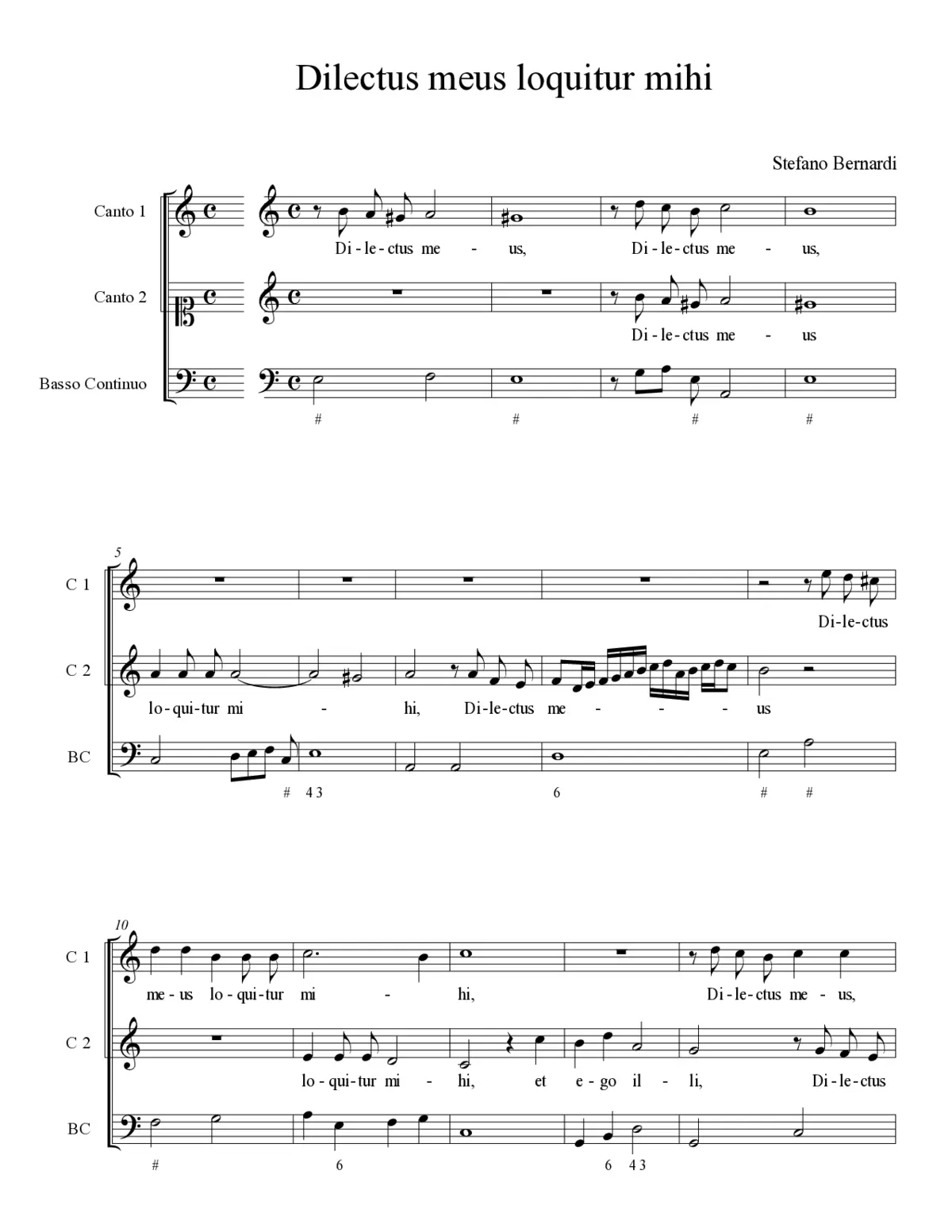 Dilectus meus loquitur mihi - Page 1