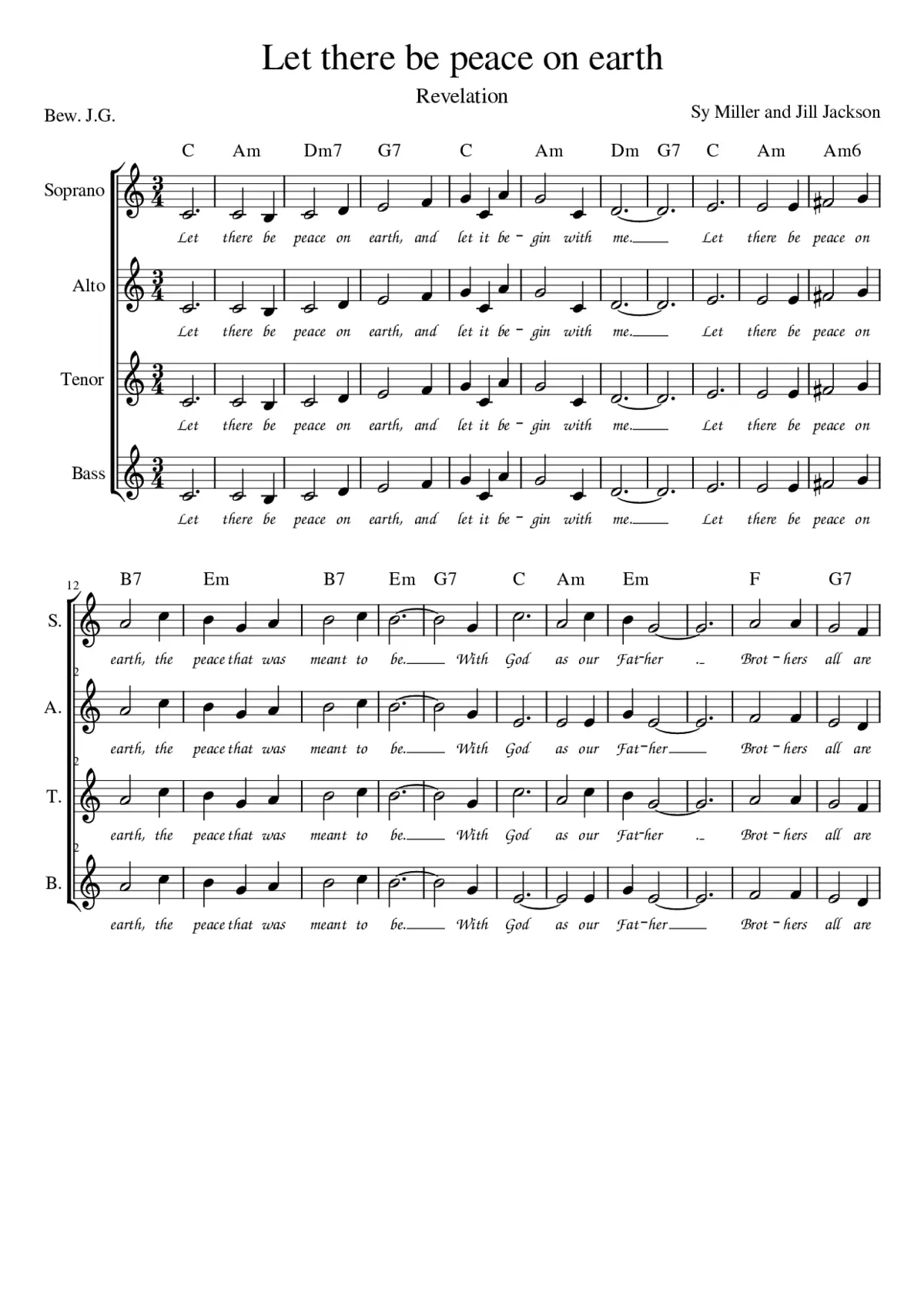 Let There Be Peace On Earth - Page 1