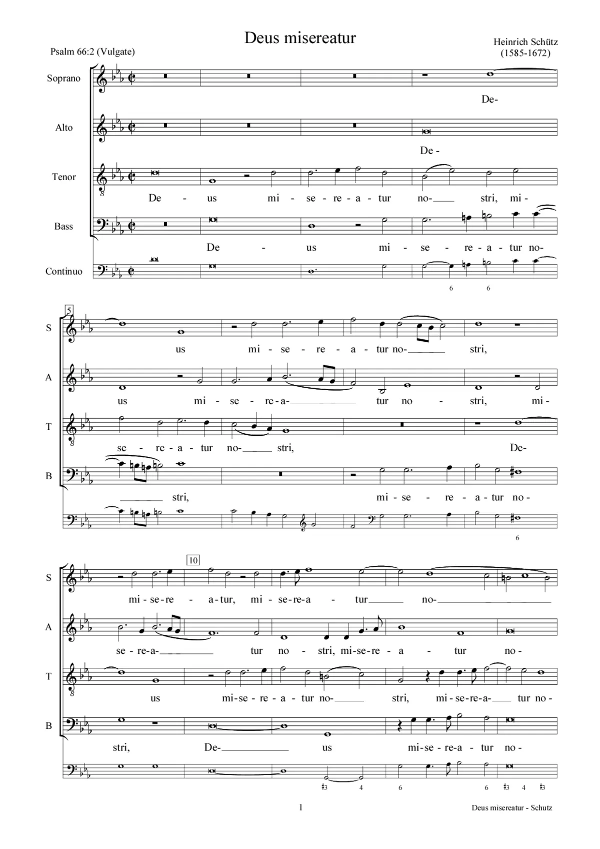 Deus misereatur, SWV 55 - Page 1