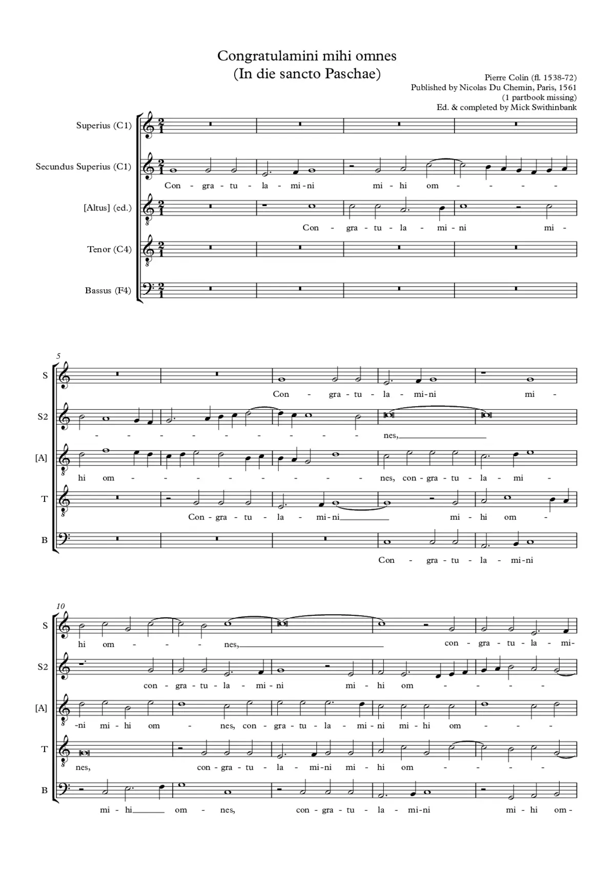 Congratulamini mihi omnes - Page 1