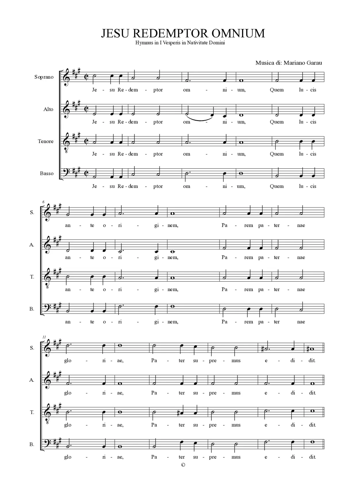 Jesu Redemptor omnium - Page 1