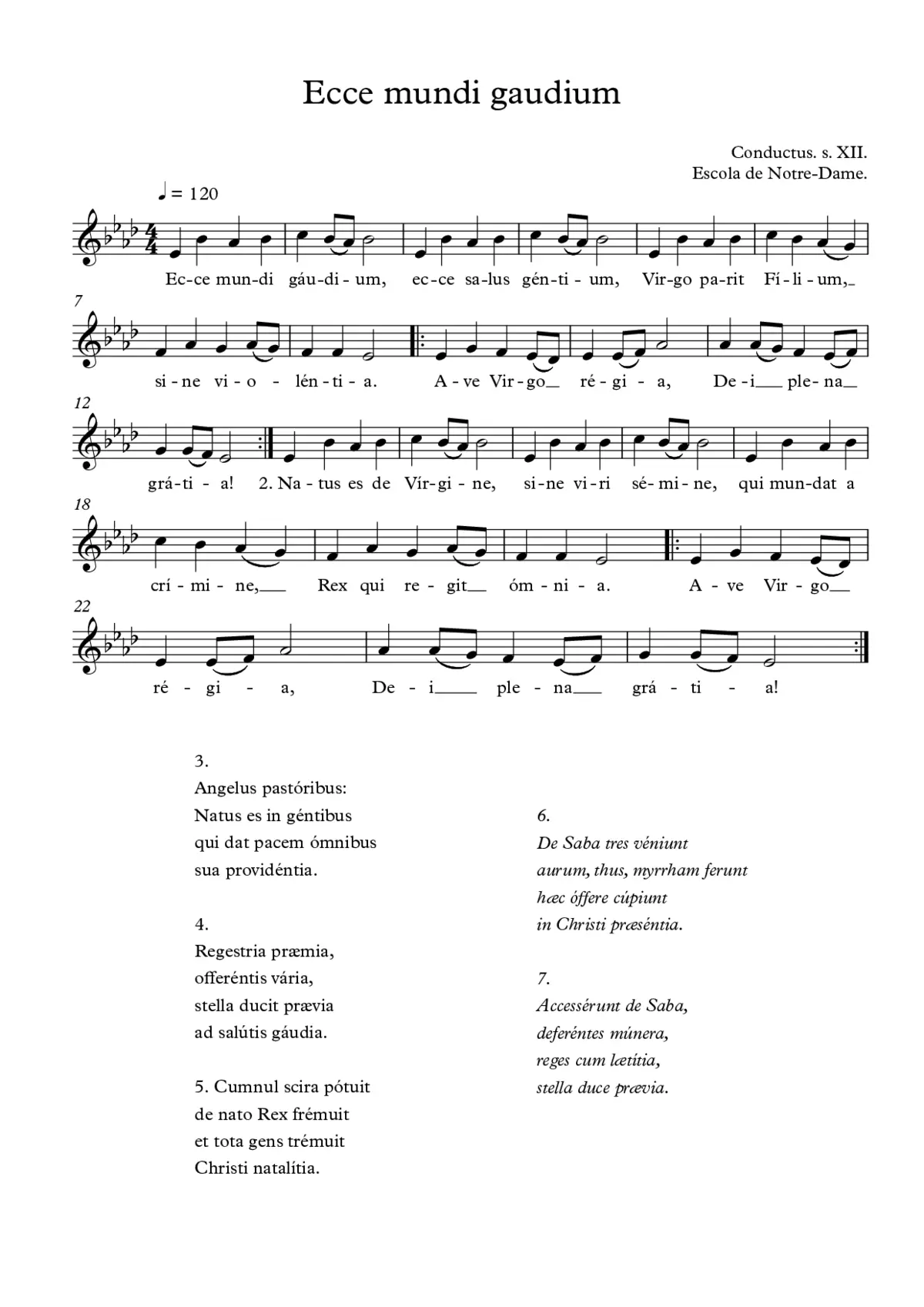 Ecce mundi gaudium - Page 1