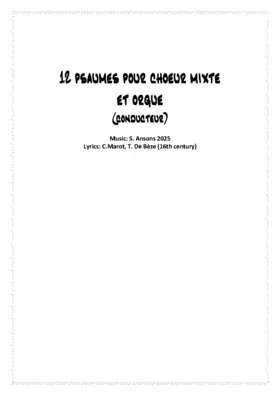 12 psaumes pour chœur mixte et orgue
