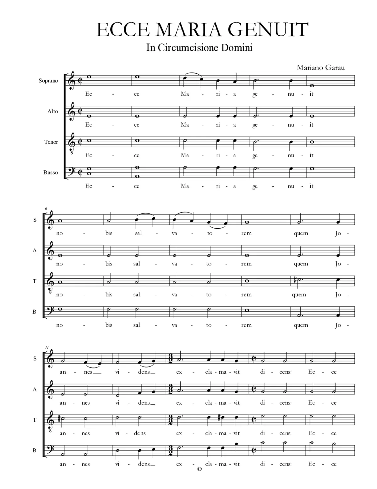 Ecce Maria genuit - Page 1