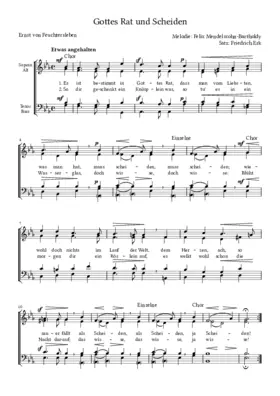 Es ist bestimmt in Gottes Rat - Chorsatz