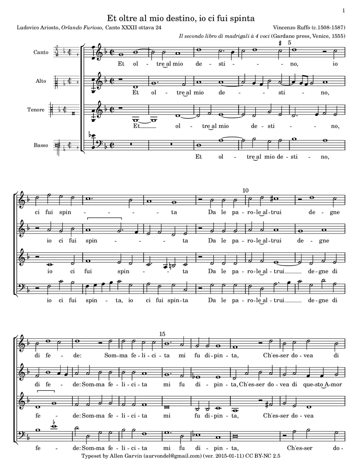 Et oltre al mio destino, io ci fui spinta - Page 1
