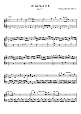 Piano Sonata No.16 in C major K.545
