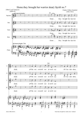 Home they brought her warrior dead, Op. 68:7