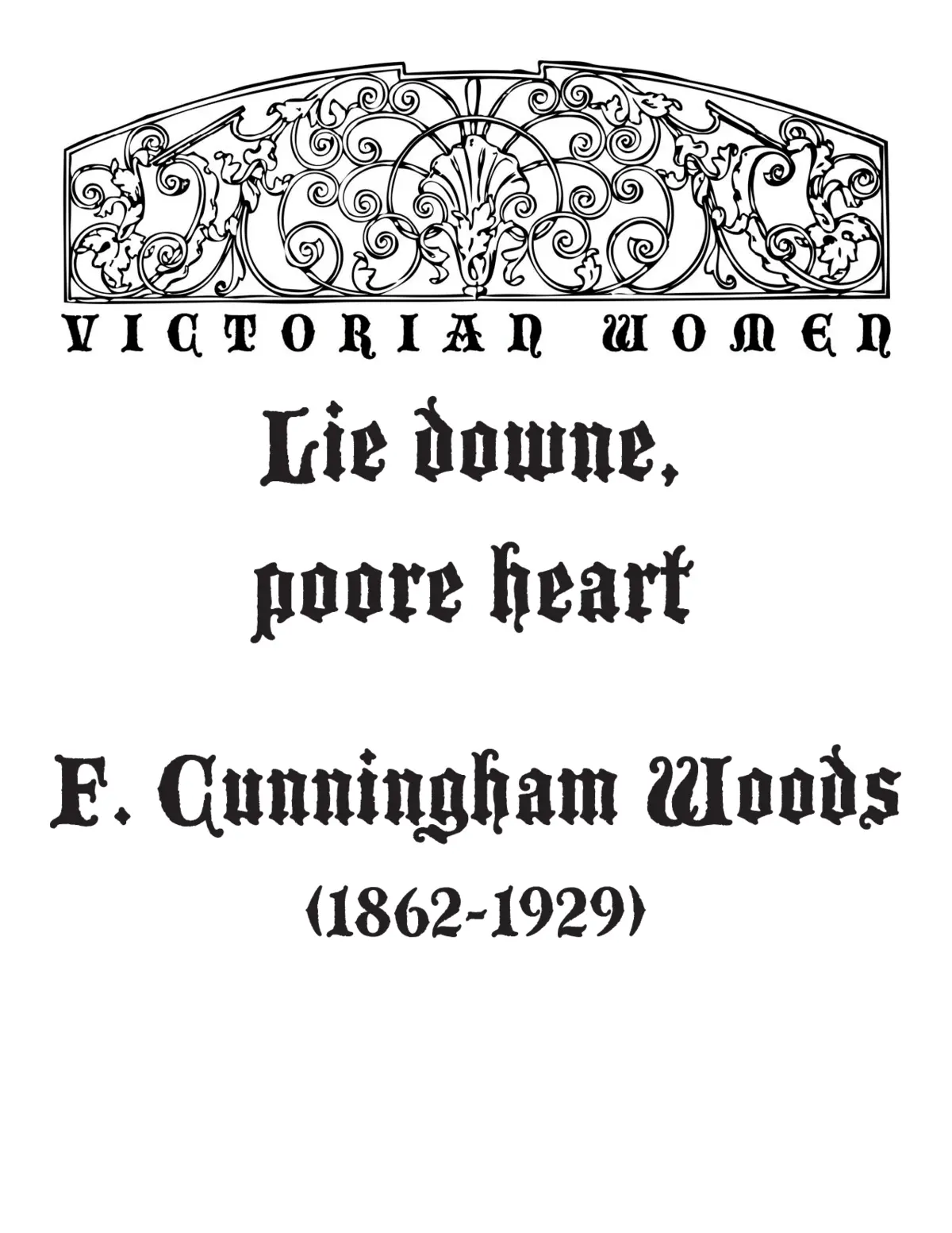 Lie downe, poore heart - Page 1