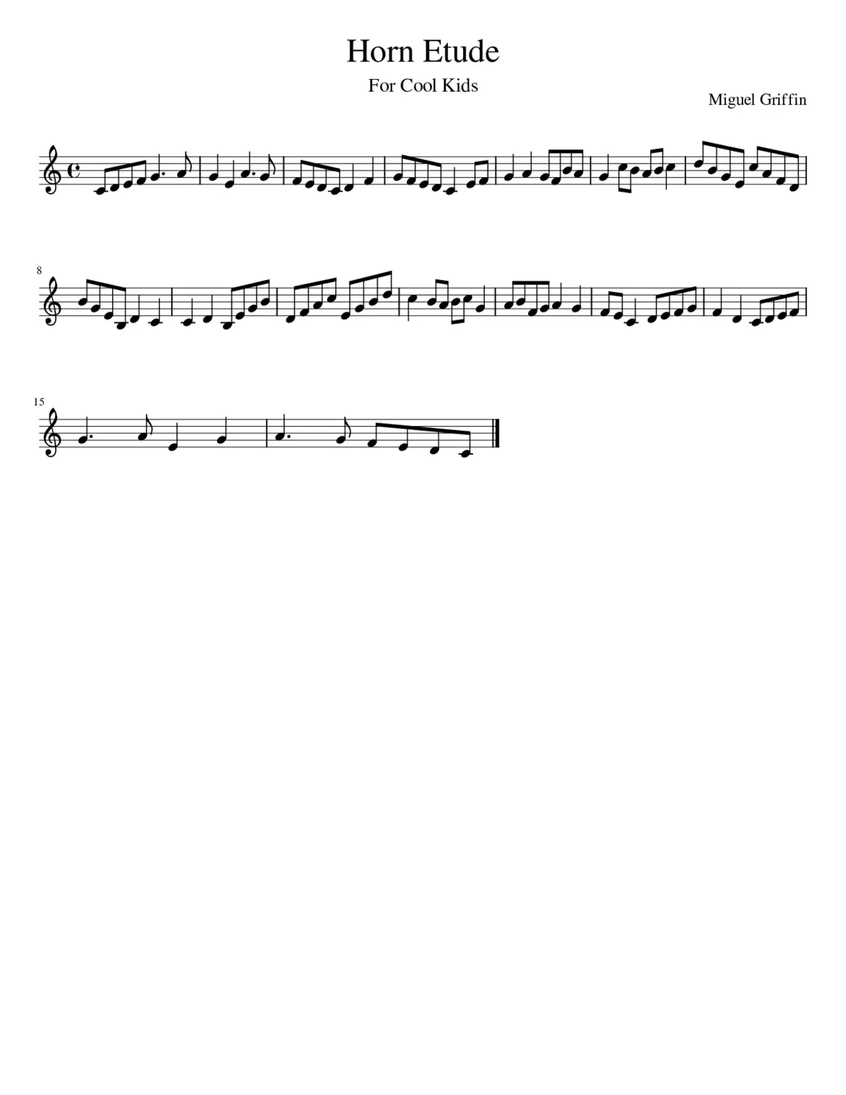 Horn Etude - Page 1
