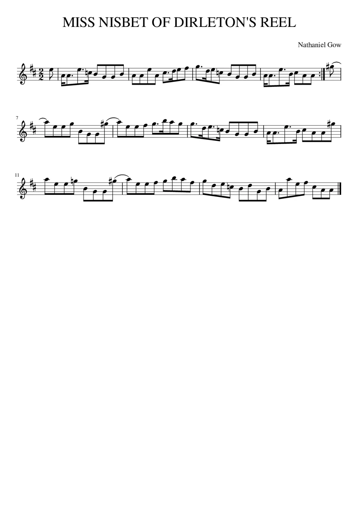 MISS NISBET OF DIRLETON'S REEL - Page 1