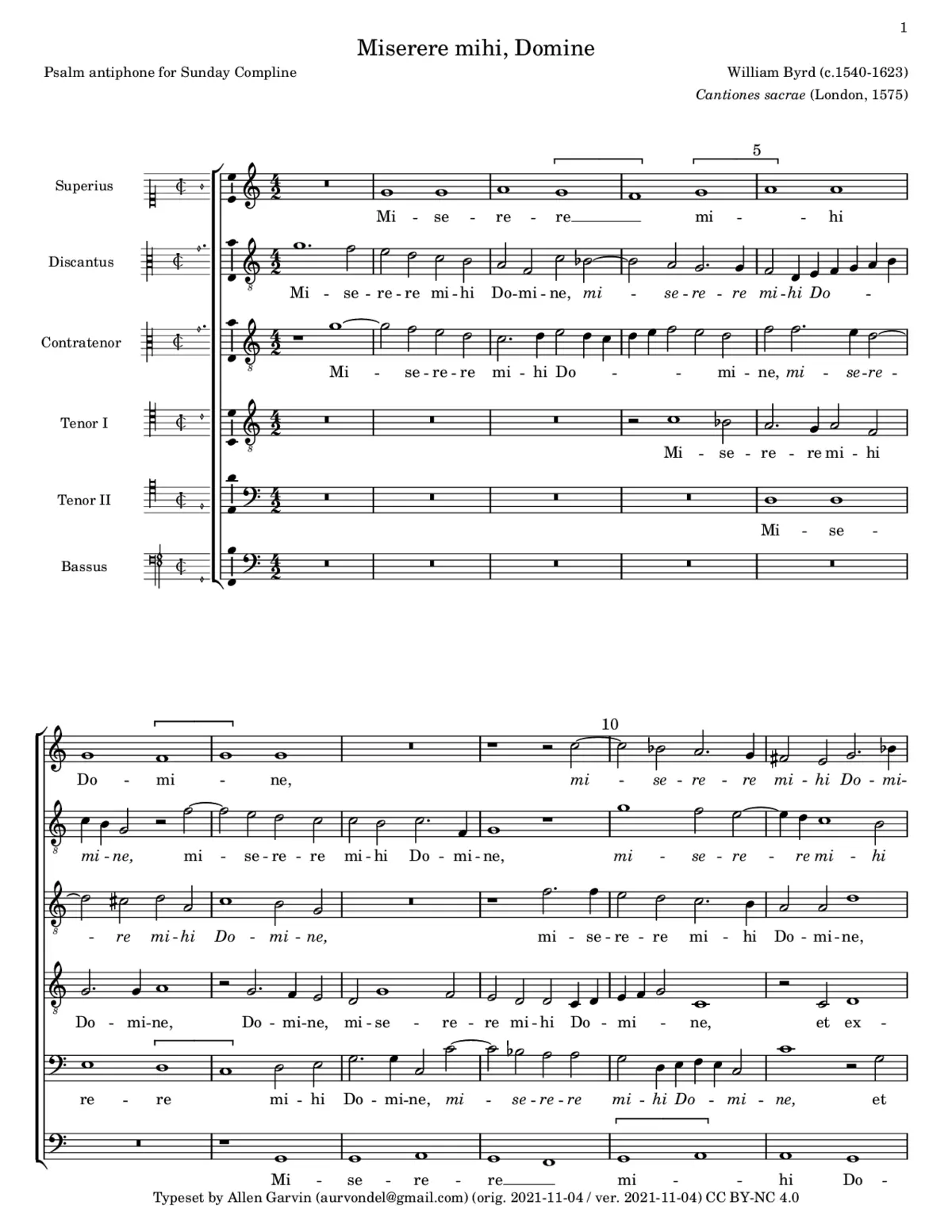 Miserere mihi Domine - Page 1