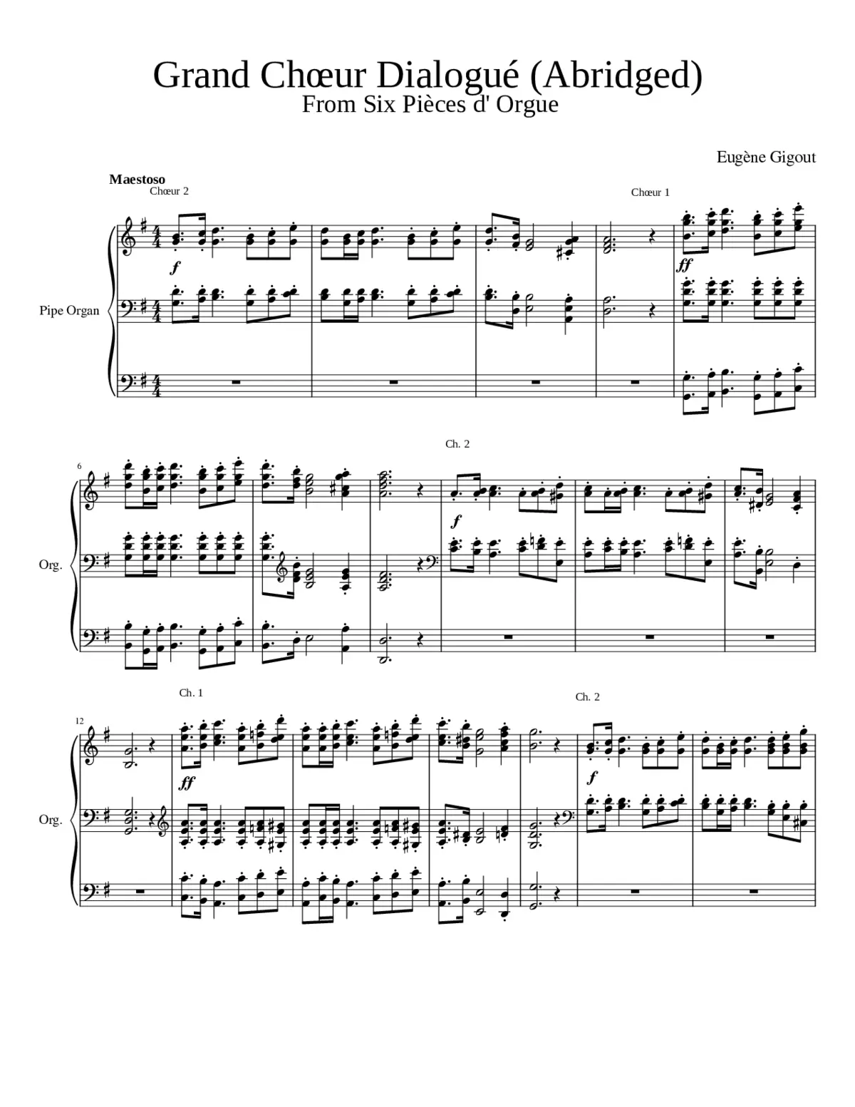 6 Pièces d'orgue - Page 1