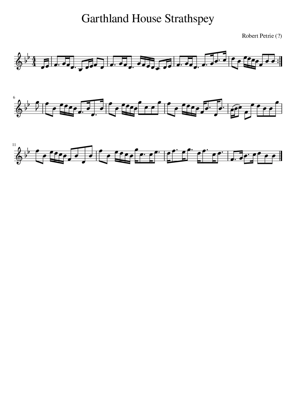 Garthland House Strathspey - Page 1