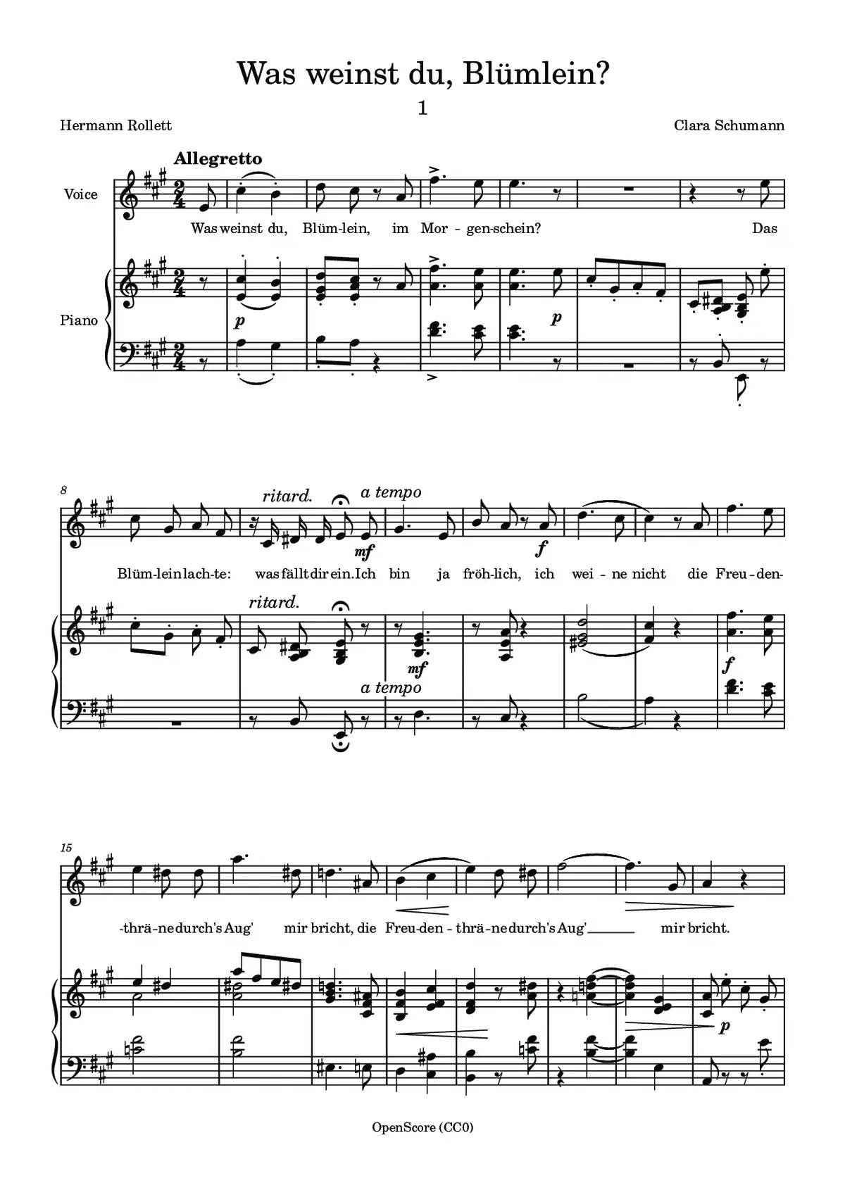 Was weinst du, Blümlein - Page 1