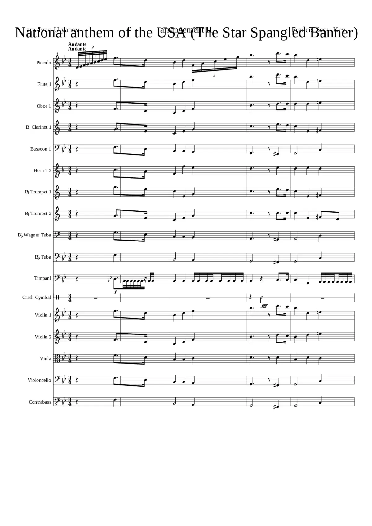 The Star Spangled Banner (arrangement II) - Page 1