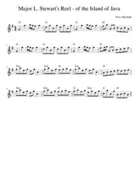 Major L. Stewart's Reel - of the Island of Java