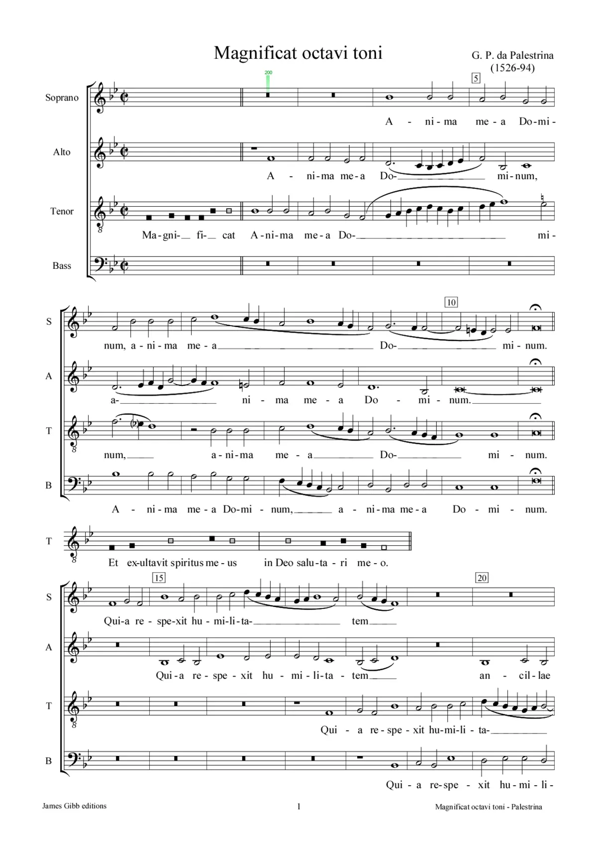 Magnificat octavi toni impares - Page 1