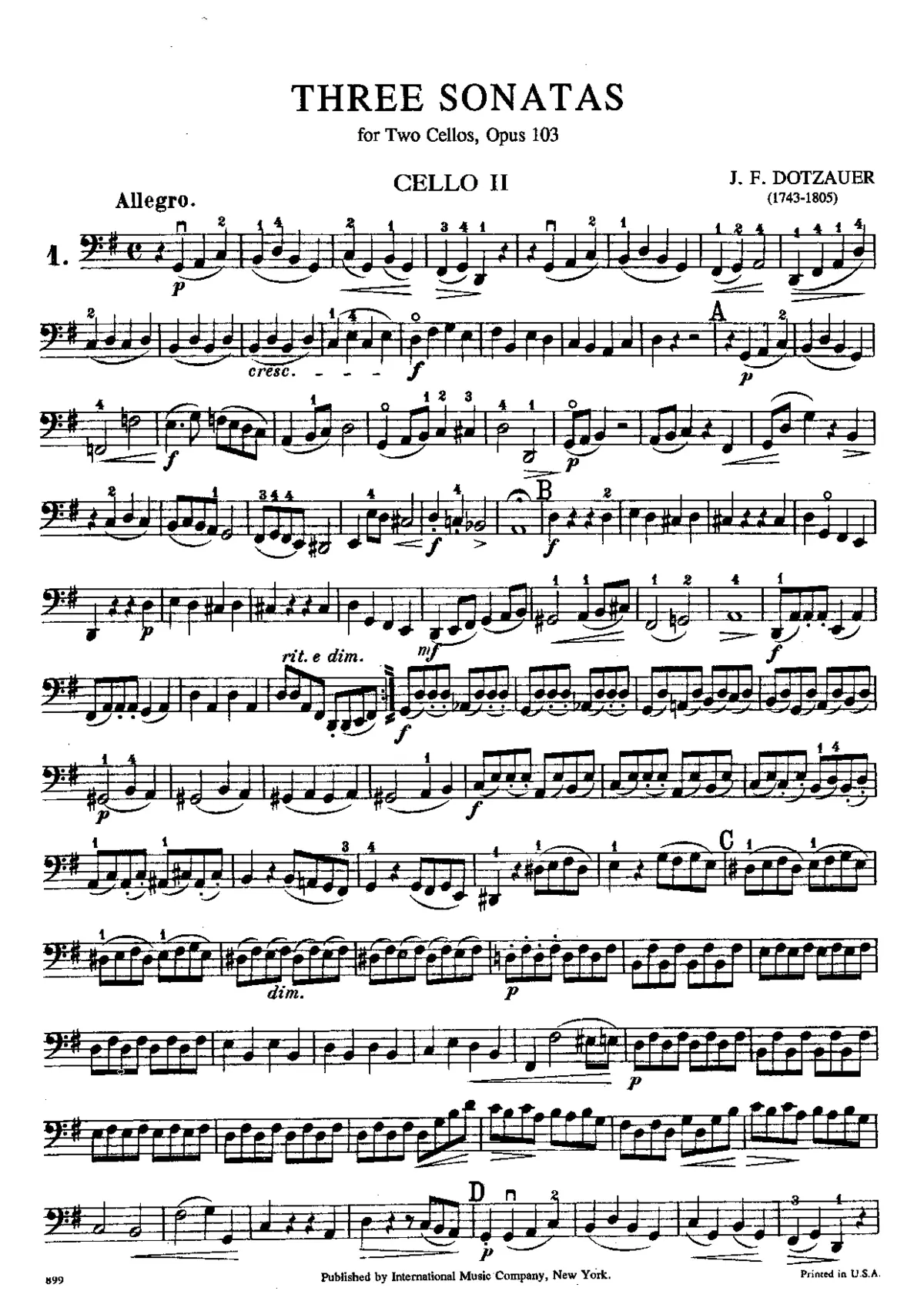 3 Sonatas for 2 Cellos - Page 1