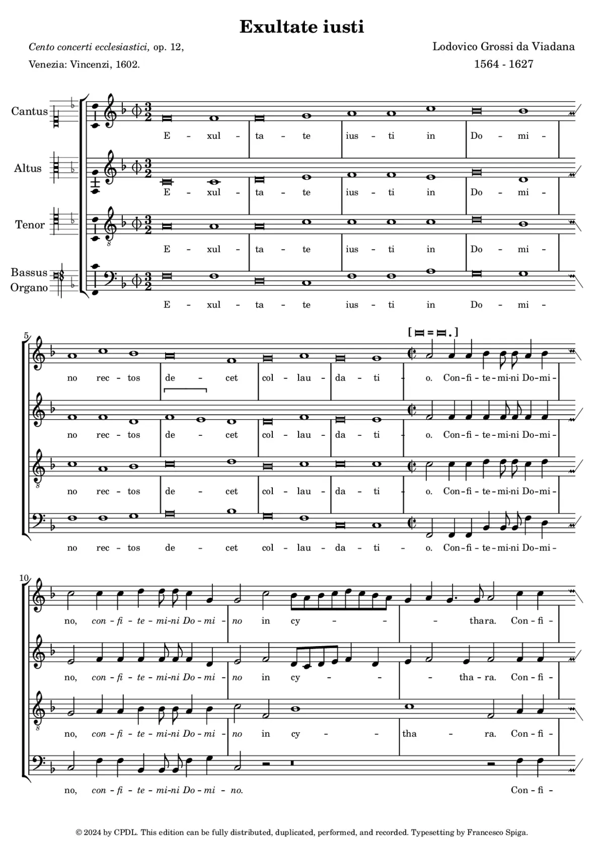 Exsultate justi - Page 1