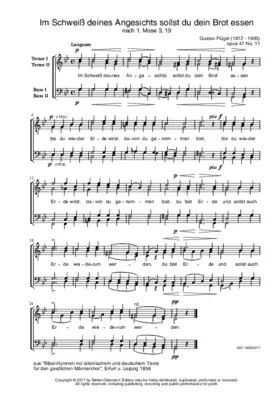 Im Schweiß deines Angesichts sollst du dein Brot essen