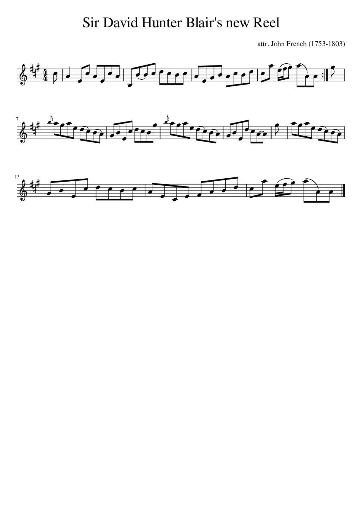 Sir David Hunter Blair's new Reel - Page 1