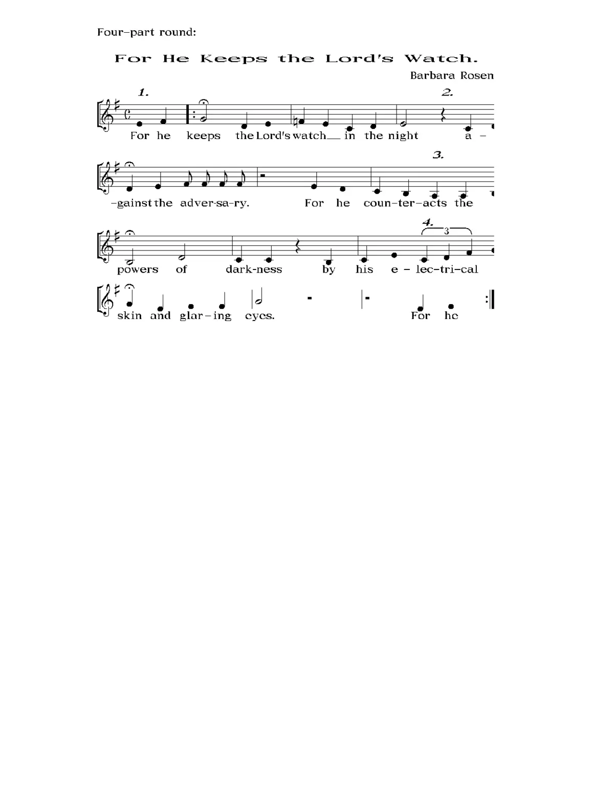 For he keeps the Lord's watch - Page 1