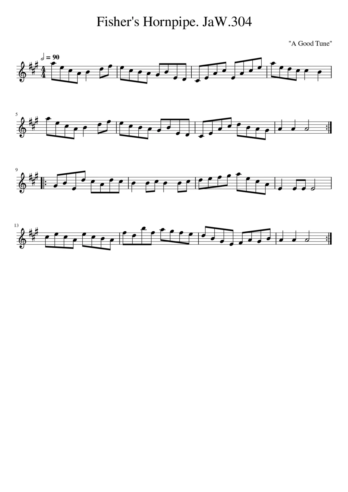 Fisher's Hornpipe - Page 1