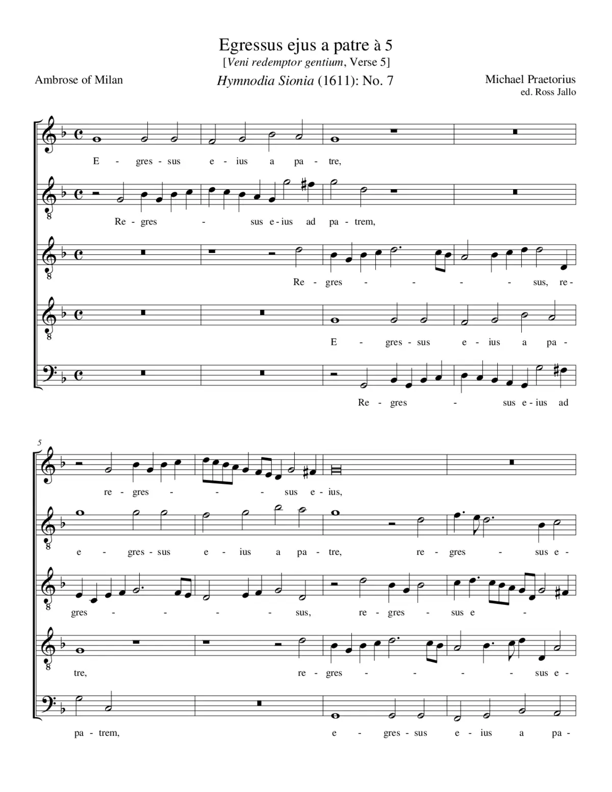 Egressus ejus a patre - Page 1