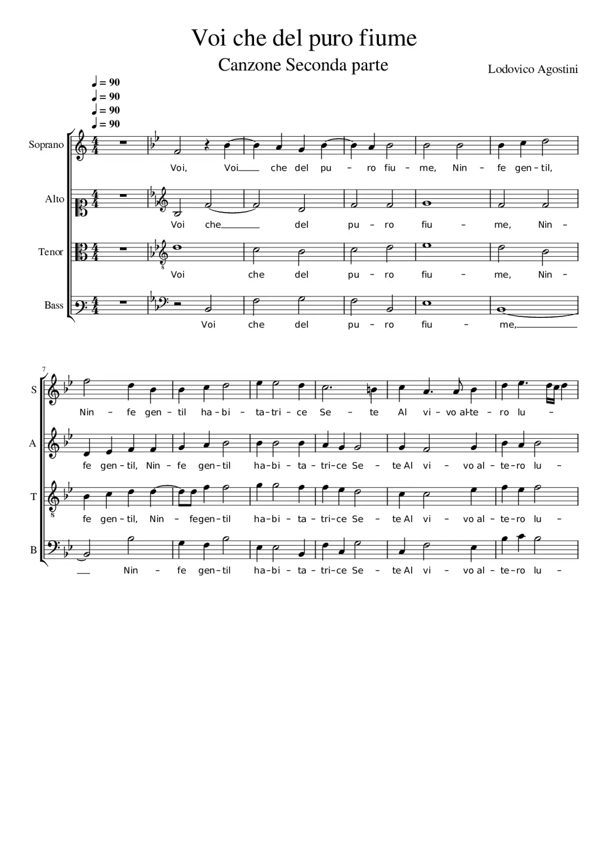 Voi che del puro fiume - Page 1