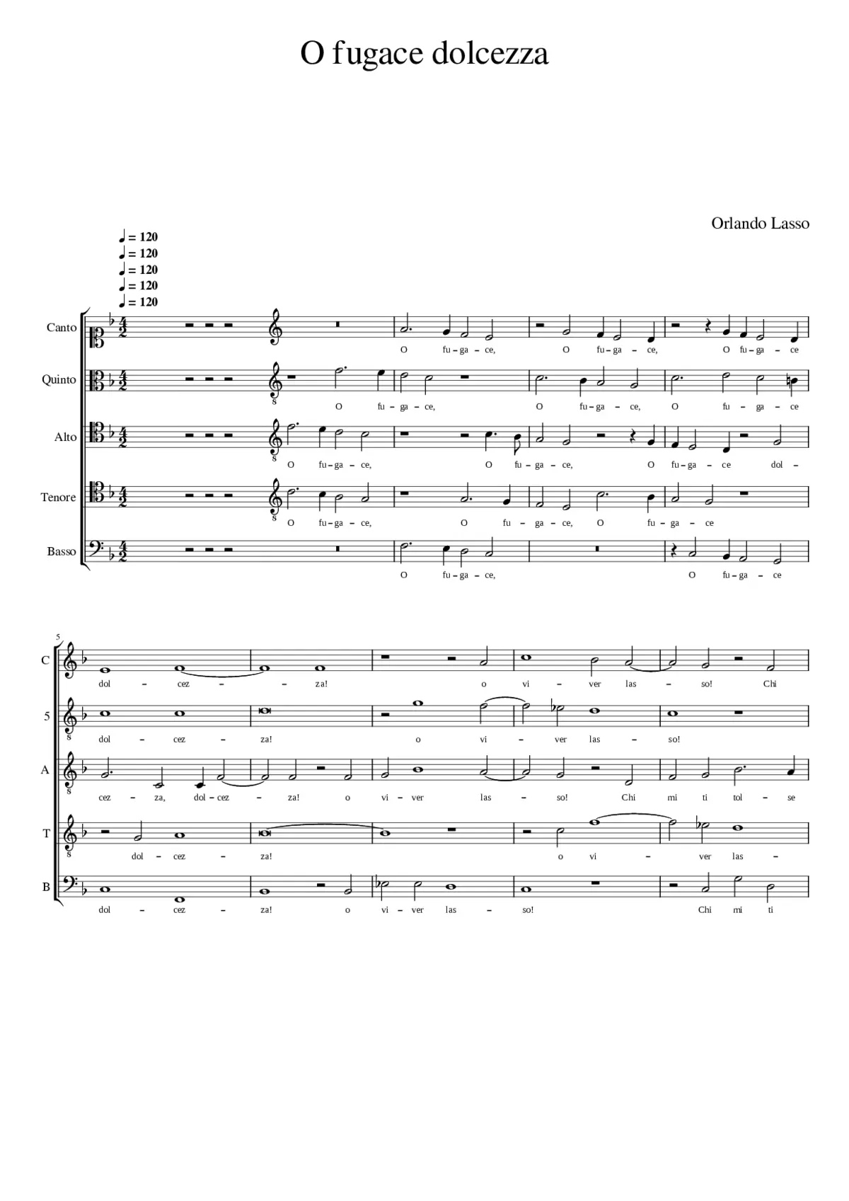 O fugace dolcezza - Page 1