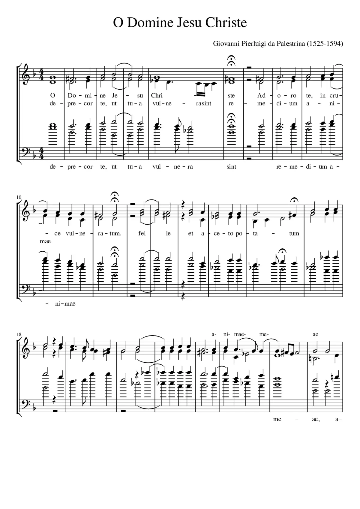 O Domine Jesu Christe - Page 1