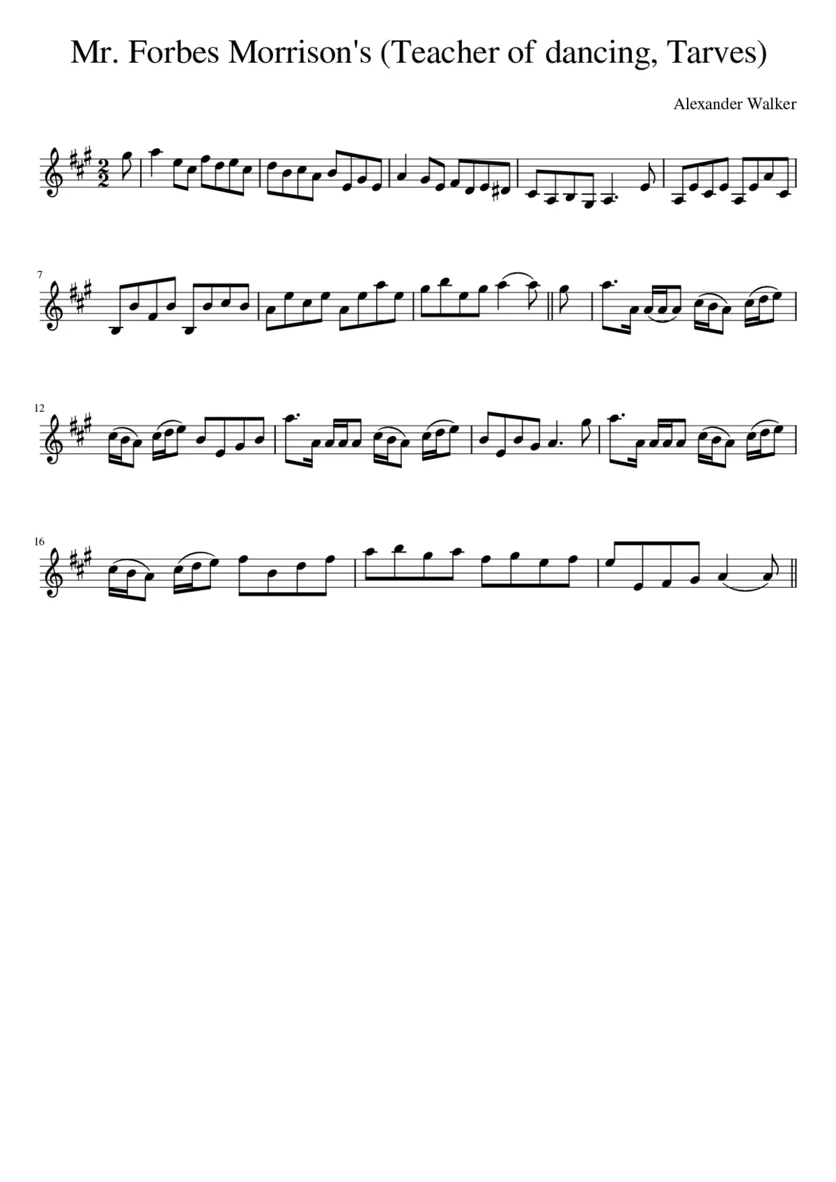 Mr. Forbes Morrison's (Teacher of dancing Tarves) - Page 1