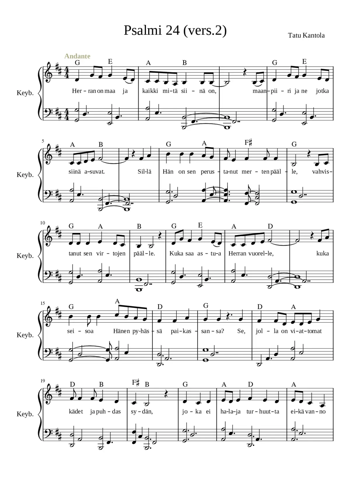 Psalmi 24 - Tatu Kantola - Page 1