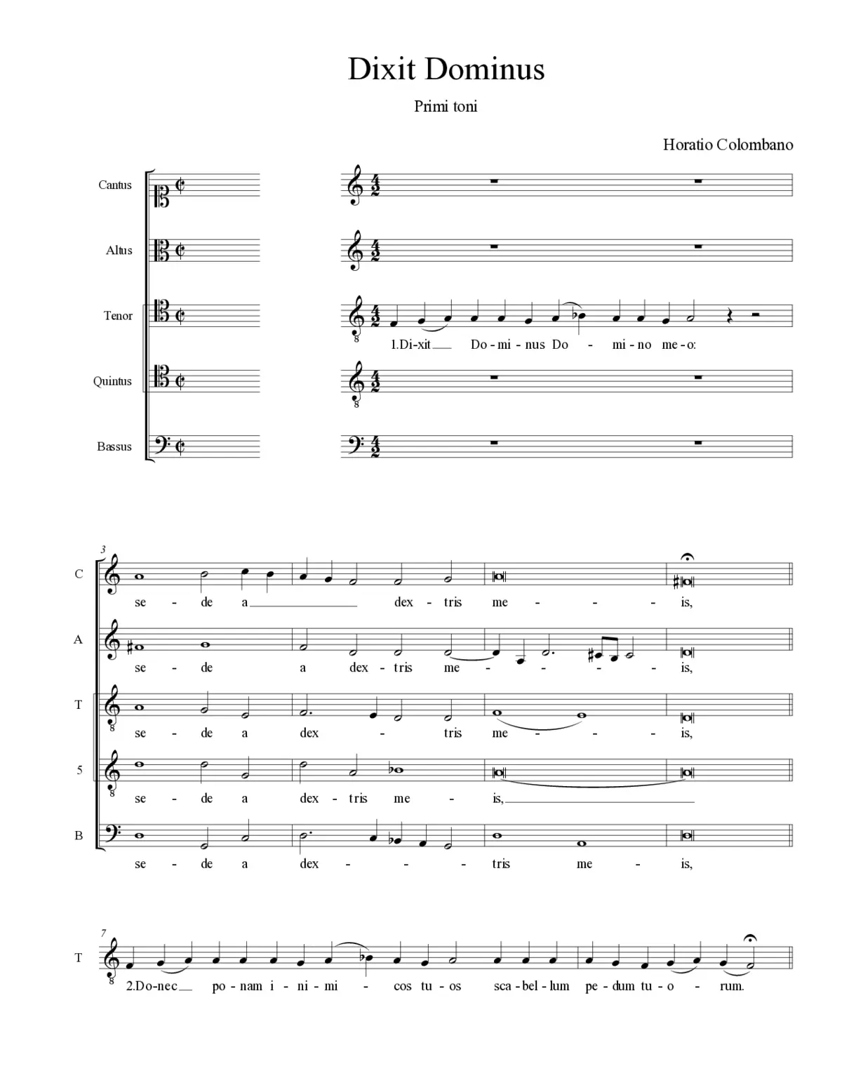 Dixit Dominus - Page 1