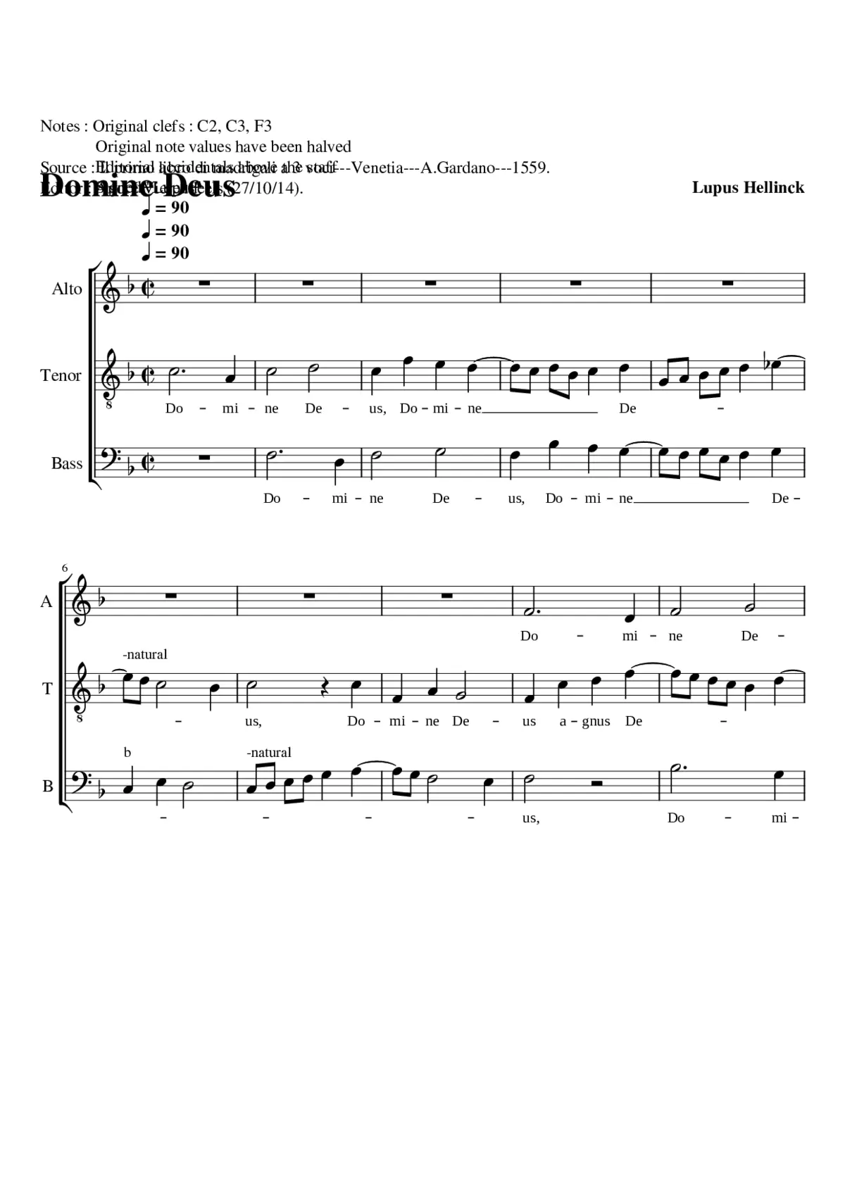 Domine Deus agnus Dei - Page 1
