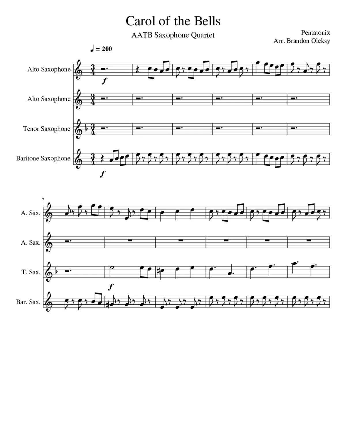 carol of the bells - Page 1