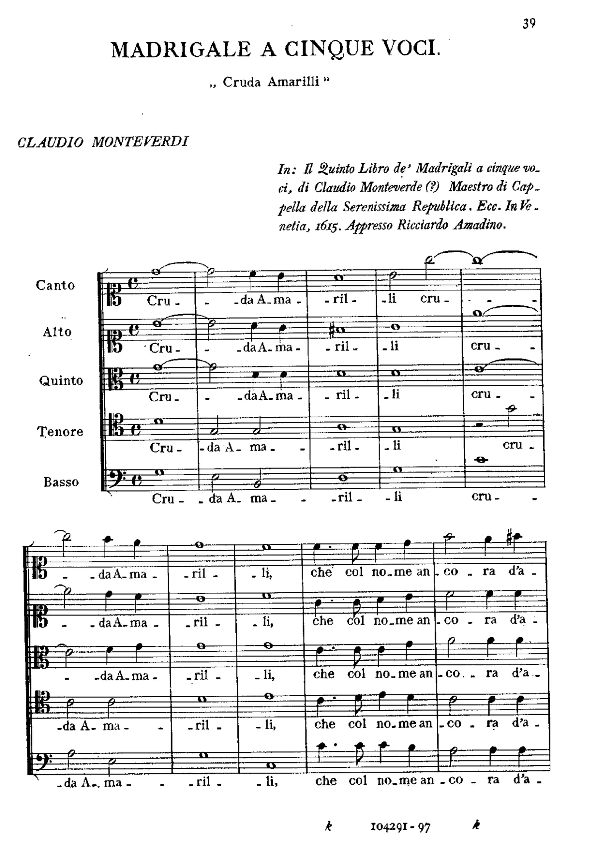 Cruda Amarilli - Page 1