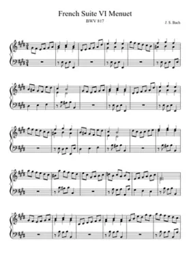 French Suite No.6 in E major BWV 817