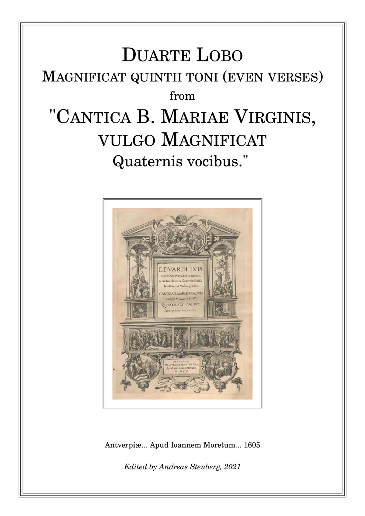 Magnificat quinti toni (even verses) - Page 1