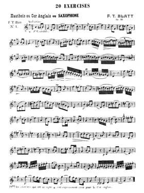 20 Exercises for oboe or English horn or saxophone