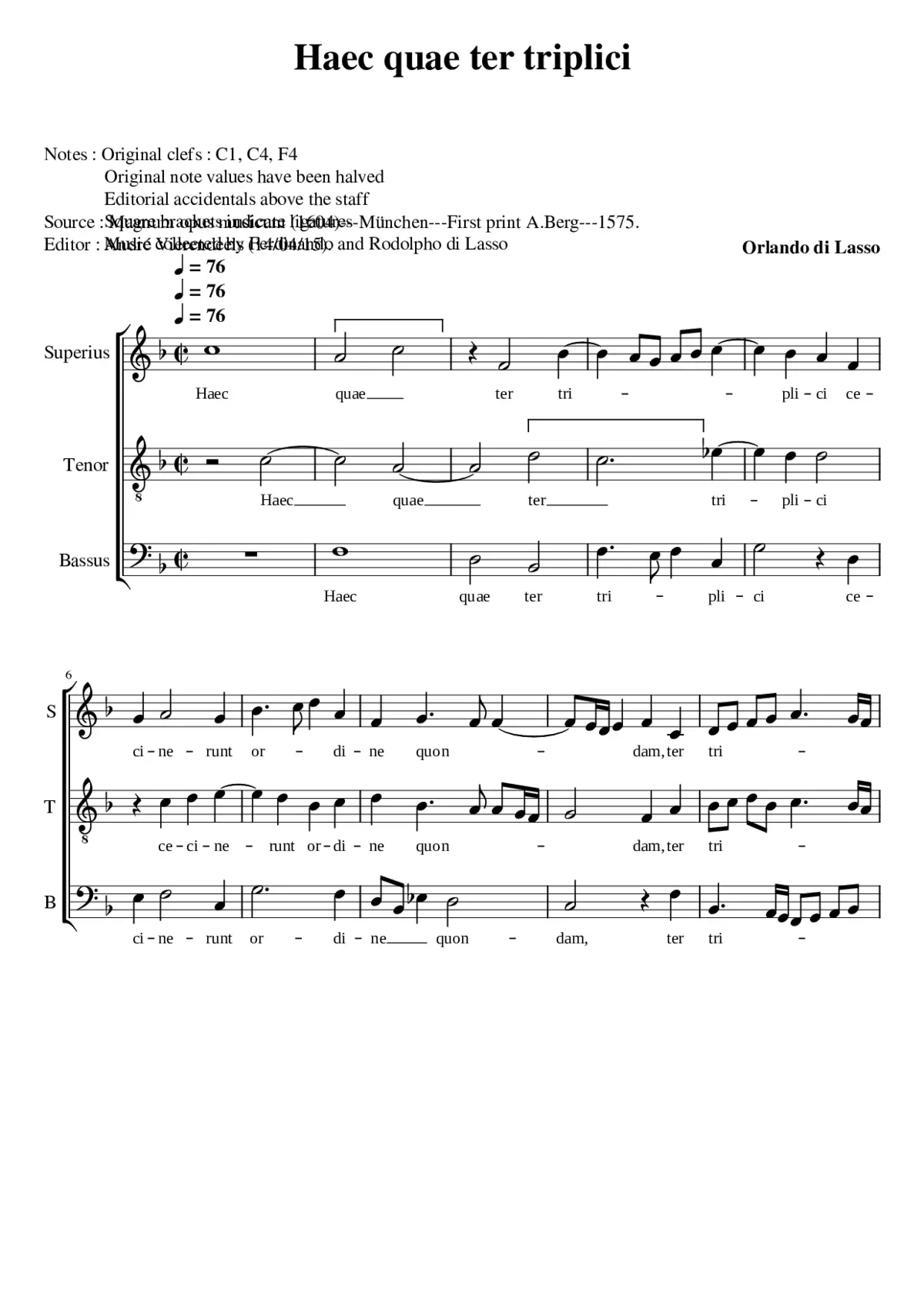 Haec quae ter triplici - Page 1