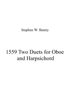 Two Duets for Oboe and Harpsichord
