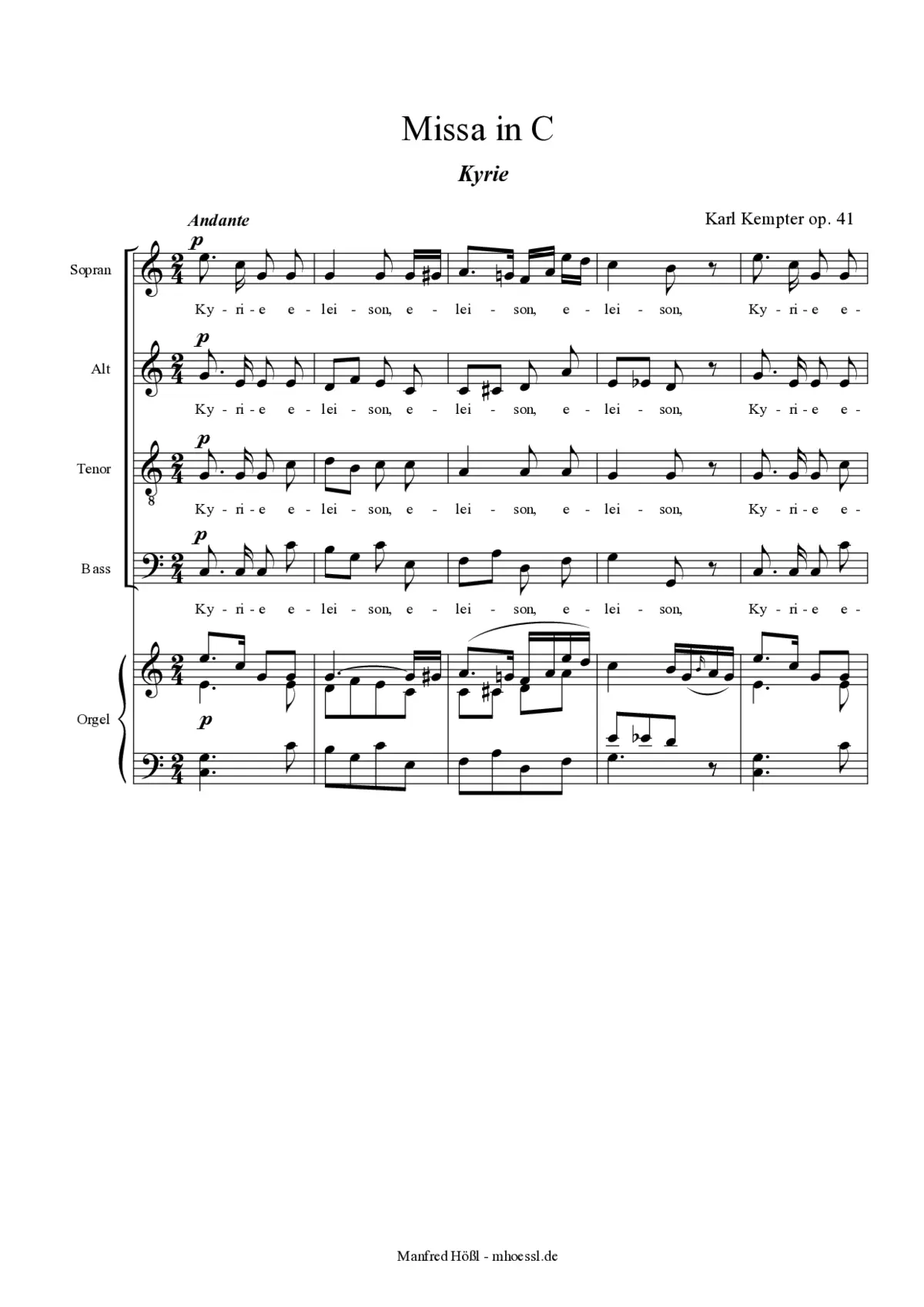 Missa in C Major, Op. 41 - Page 1