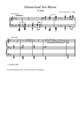 Album-Leaf 'Ave Maria'