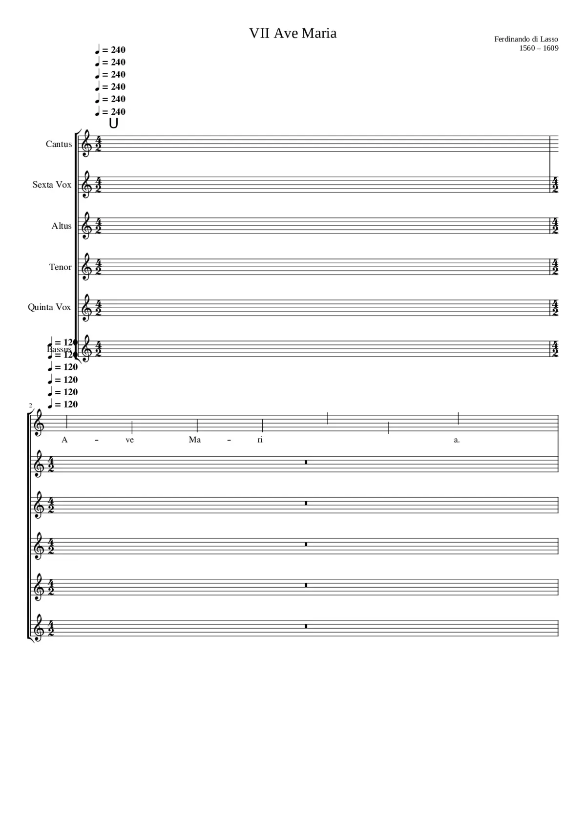 Ave Maria a 6 - Page 1