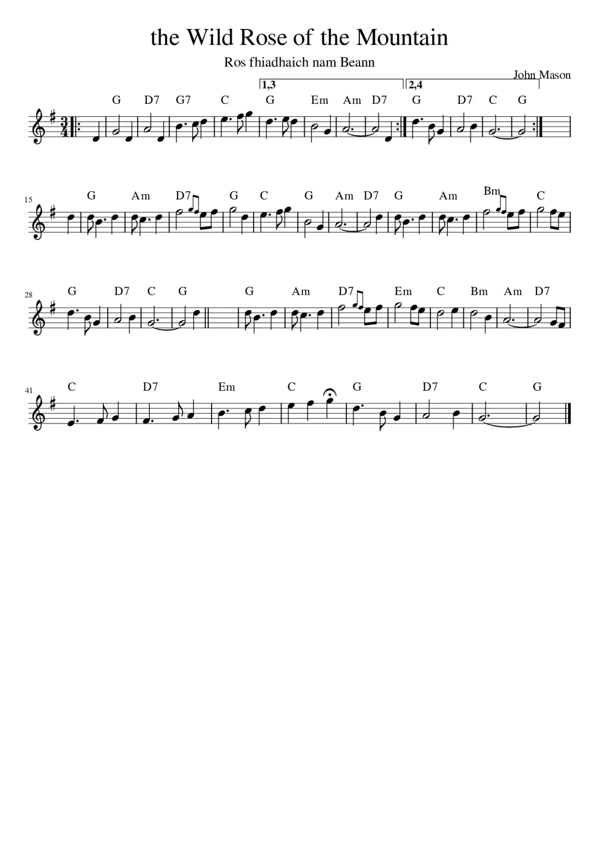 The Wild Rose of the Mountain - Page 1