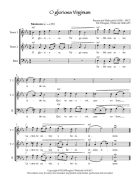 O gloriosa Virginum (Men's Voices)