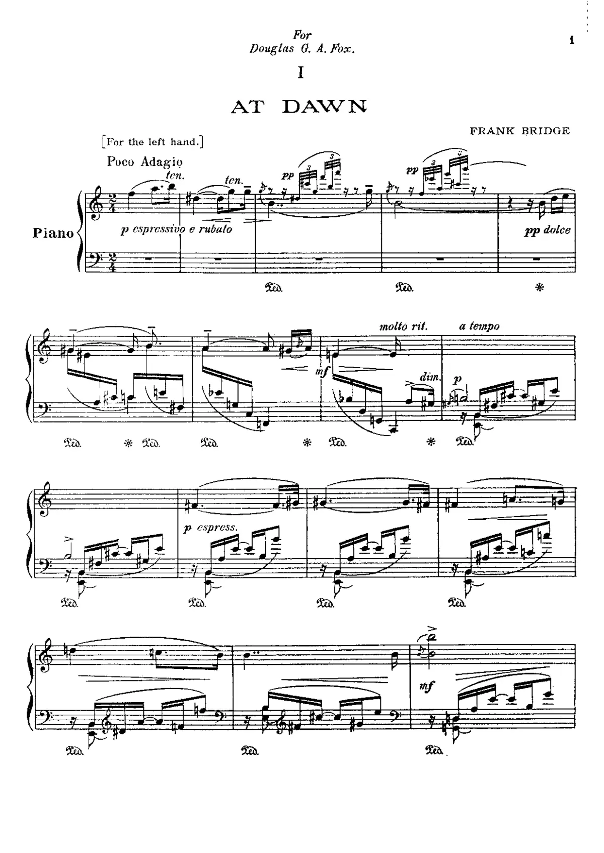 3 Improvisations for the Left-Hand - Page 1